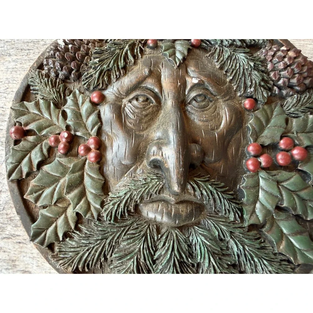 Summit Collection Greenman Seasonal Wall Plaque Set 4 Celtic Art Garden Decor 5